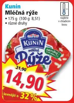 Norma Kunín mléčná rýže nabídka