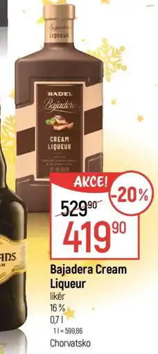Globus Bajadera Cream Liqueur nabídka