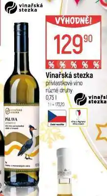 Globus Vinařská stezka přívlastkové víno nabídka