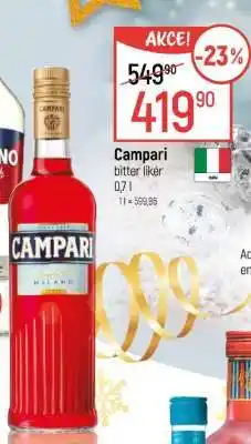 Globus Campari Bitter Likér nabídka
