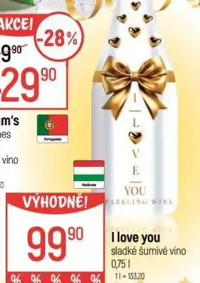 I love you sladké šumivé víno
