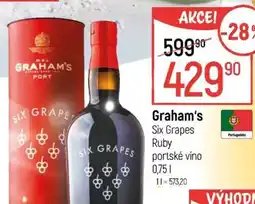 Globus Graham's Six Grapes Ruby portské víno nabídka