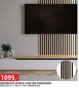 Baumax Dekorační lamela lumi led saragossa nabídka
