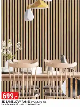 Baumax 3d lamelový panel nabídka
