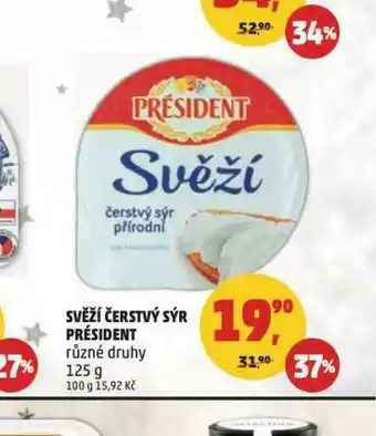 Penny Market Président svěží čerstvý sýr nabídka