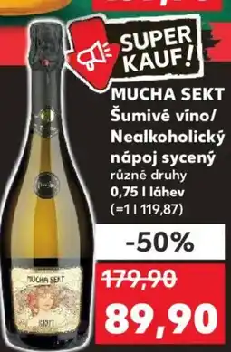 Kaufland MUCHA SEKT Šumivé víno/ Nealkoholický nápoj sycený nabídka