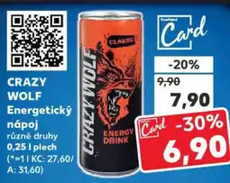 Kaufland CRAZY WOLF Energetický nápoj nabídka