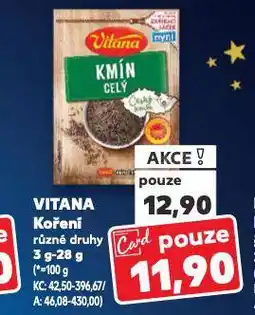 Kaufland Vitana koření nabídka