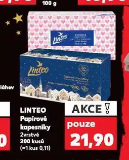Kaufland Linteo papírové kapesníky nabídka