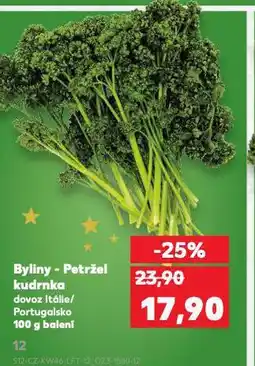 Kaufland Byliny - petržel kudrnka nabídka