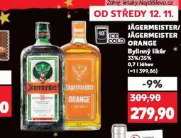 Kaufland Jägermeister orange nabídka