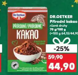 Kaufland Dr. oetker přírodní kakao nabídka