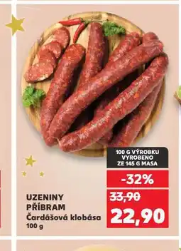 Kaufland Uzeniny příbram čardášová klobása nabídka