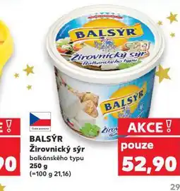 Kaufland Balsýr žirovnický sýr nabídka