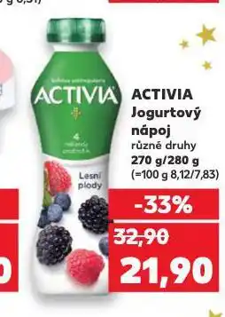 Kaufland Activia jogurtový nápoj nabídka
