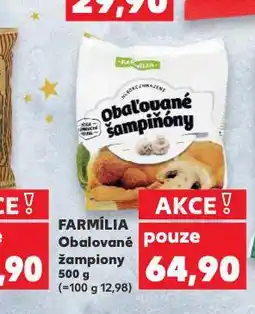Kaufland Farmília obalované žampiony nabídka