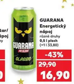Kaufland Guarana energetický nápoj nabídka