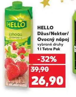 Kaufland Hello džus nabídka