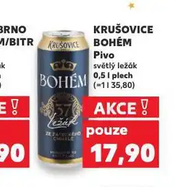 Kaufland Pivo krušovice bohém nabídka
