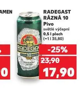 Kaufland Pivo radegast nabídka