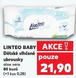 Kaufland Linteo baby dětské vlhčené ubrousky nabídka