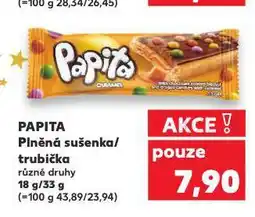 Kaufland Papita plněná trubička nabídka