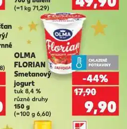 Kaufland Olma florian smetanový jogurt nabídka