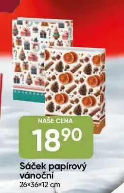Hruška Sáček papírový vánoční 26×36×12 cm nabídka