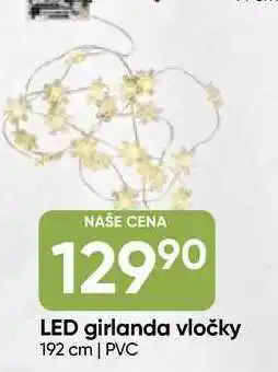 Hruška LED girlanda vločky 192 cm | PVC nabídka