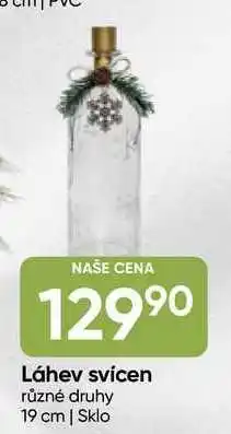 Hruška Láhev svícen různé druhy 19 cm | Sklo nabídka