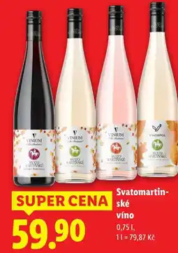 Lidl Svatomartinské víno, 0,75 l nabídka