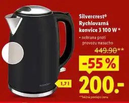 Lidl Silvercrest Rychlovarná konvice 3 100 W nabídka
