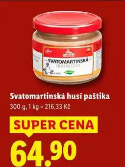 Lidl Svatomartinská husí paštika, 300 g nabídka