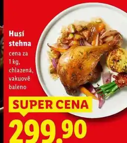 Lidl Husí stehna, cena za 1 kg nabídka