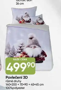 Hruška Povlečení 3D různé druhy 140×200+ 70×90 + 45x45 cm 100%polyester nabídka