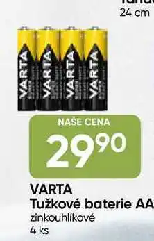 Hruška VARTA Tužkové baterie AA zinkouhlíkové 4 ks 24 cm nabídka