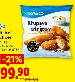 Lidl Kuřecí stripsy, 500 g nabídka