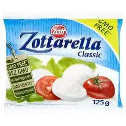 Lidl Zott Zottarella Classic mozzarella měkký sýr v solném nálevu 125g nabídka