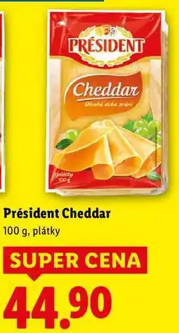 Lidl Président Cheddar, 100 g nabídka