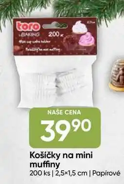 Hruška Košíčky na mini muffiny 200 ks nabídka