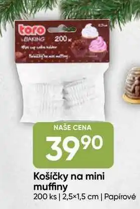 Hruška Košíčky na mini muffiny 200 ks nabídka