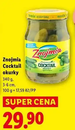 Lidl Znojmia Cocktail okurky, 340 g nabídka