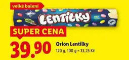 Lidl Orion Lentilky, 120 g nabídka