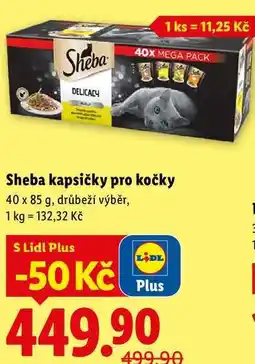 Lidl Sheba kapsičky pro kočky, 40x 85 g nabídka