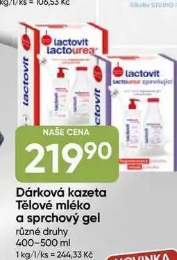 Hruška Lactovit Dárková kazeta Tělové mléko a sprchový gel různé druhy 400-500 ml nabídka