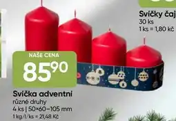Hruška Svíčka adventní různé druhy 4 ks | 50×60-105 mm nabídka