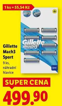 Lidl Gillette Mach3 Sport, 9 ks nabídka
