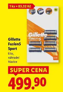 Lidl Gillette Fusion5 Sport, 6 ks nabídka