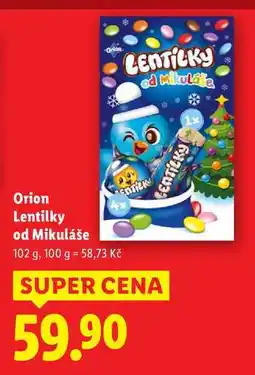 Lidl Orion Lentilky od Mikuláše, 4x 102 g nabídka