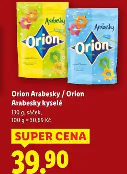Lidl Orion Arabesky/Orion Arabesky kyselé, 130 g nabídka